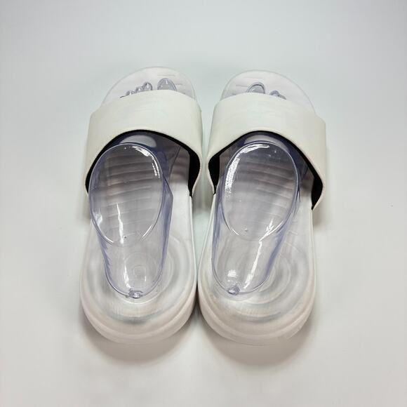 Under Armour White Memory Foam Athletic Slip On Slides Sandals Women's Size 9 - Picture 7 of 9